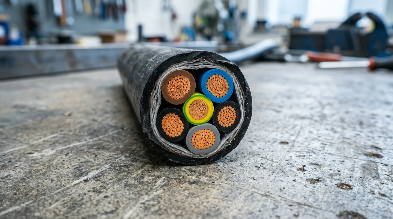 Elinstallatør trækker 5G6 kabel til ladestander langs husmur i dansk parcelhus