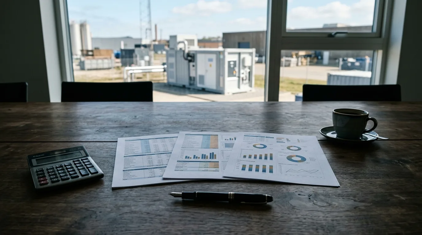 Sammenligning af tre tilbudsdokumenter på batterilager med beregninger