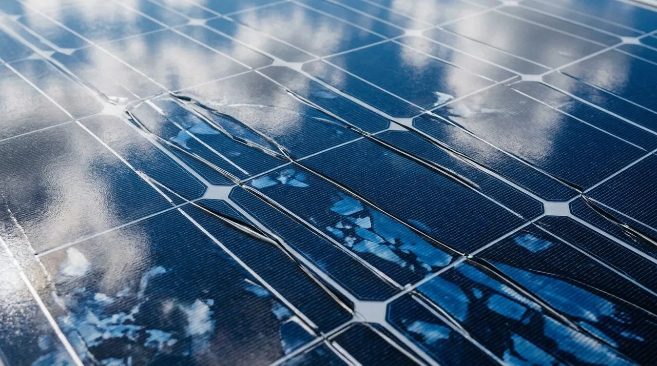 Moderne dansk parcelhus med solceller på sydvendt tag i sommermorgen