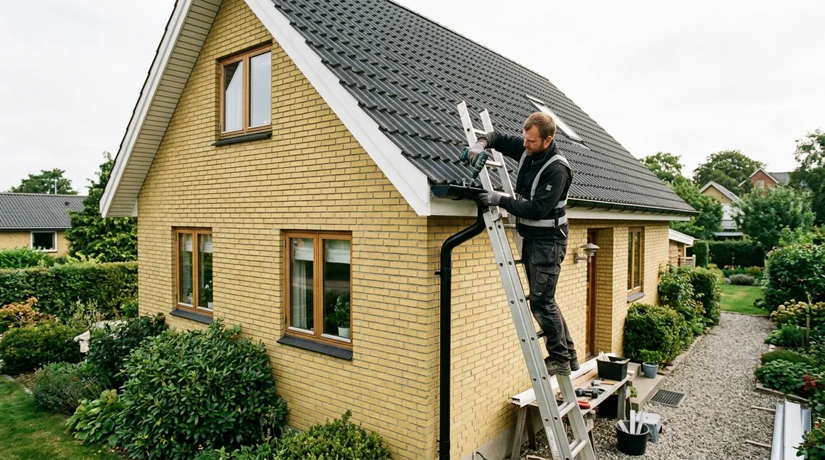 Illustrationsfoto: tagarbejde på et dansk hus