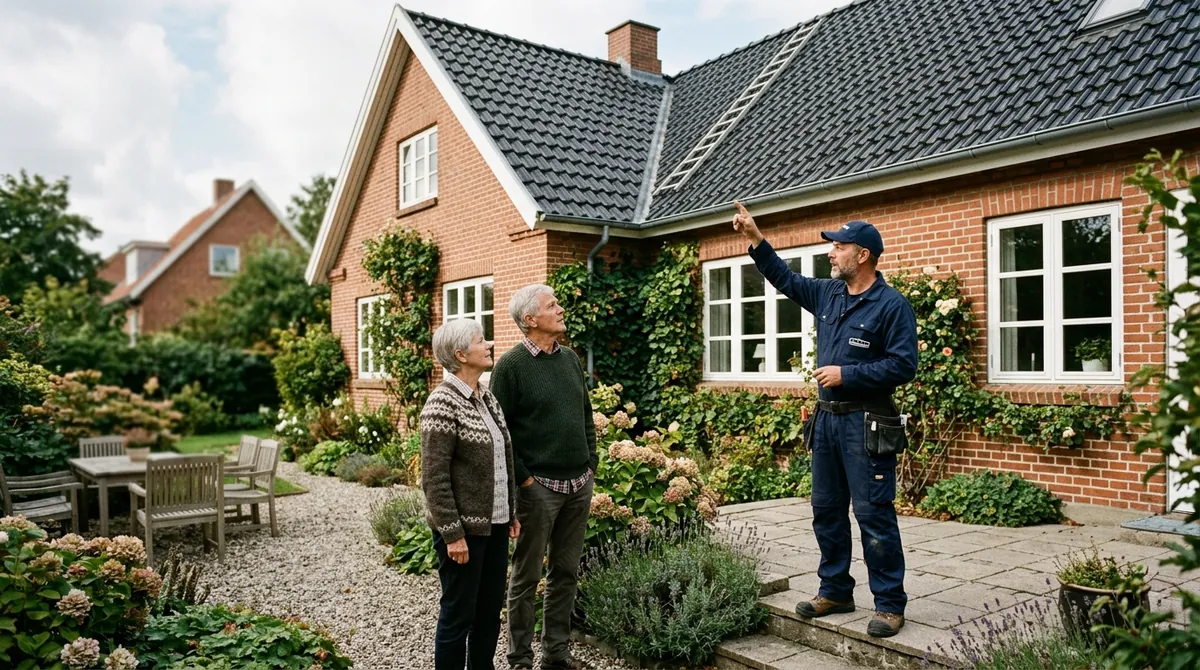 Illustrationsfoto: tagarbejde på et dansk hus